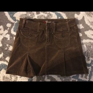 R4R Premium Denim brown mini-skirt